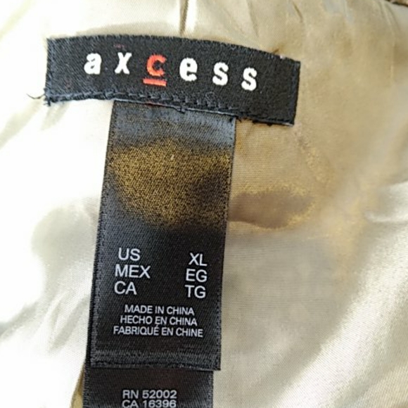 AXceSS Mandari Collar Tweed Suit Jacket Blazer XL - Picture 6 of 6